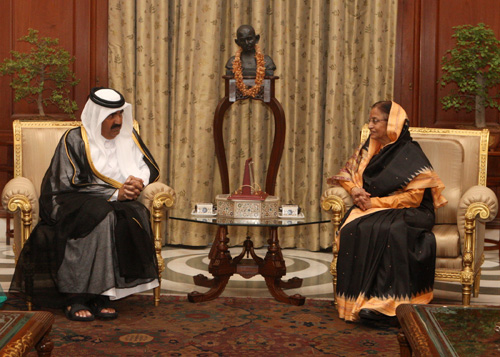 The Emir of Qatar Meets the President