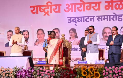 President Droupadi Murmu graces the 'National Arogya Fair 2026' at Shegaon, Maharashtra being organized by the Ministry of AYUSH, Govt of India on February 25, 2026