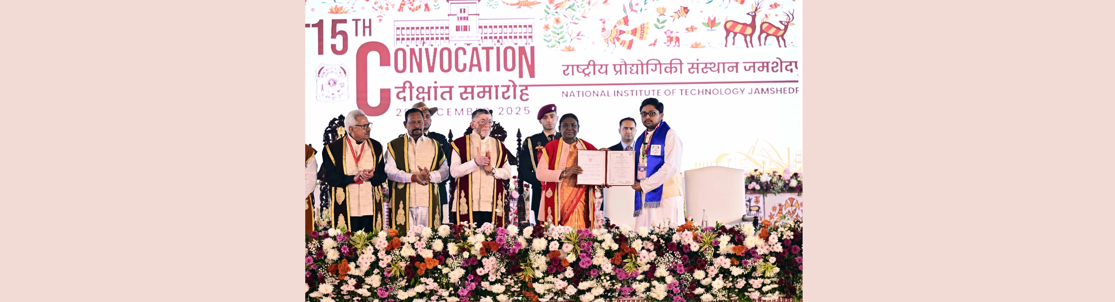 The President of India, Smt Droupadi Murmu, graced the convocation ceremony of NIT Jamshedpur at Jamshedpur, Jharkhand on December 29, 2025.